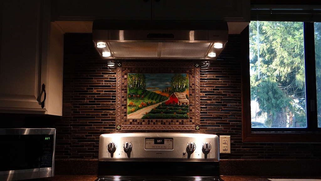 The Fused Glass Range Backsplash