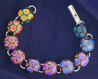 Fused Glass Cabochon Bracelet