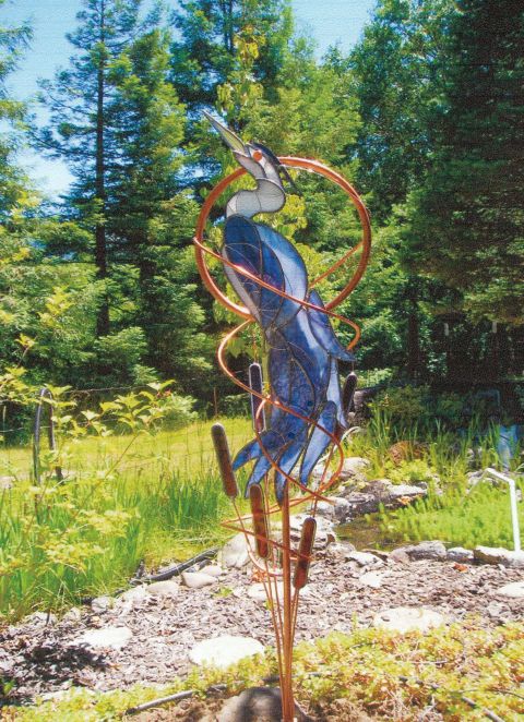 Marilyn Bokor's Yard Blue Heron