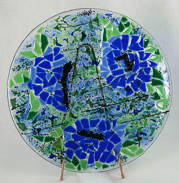 Scrap and Frit Mosaic Plate